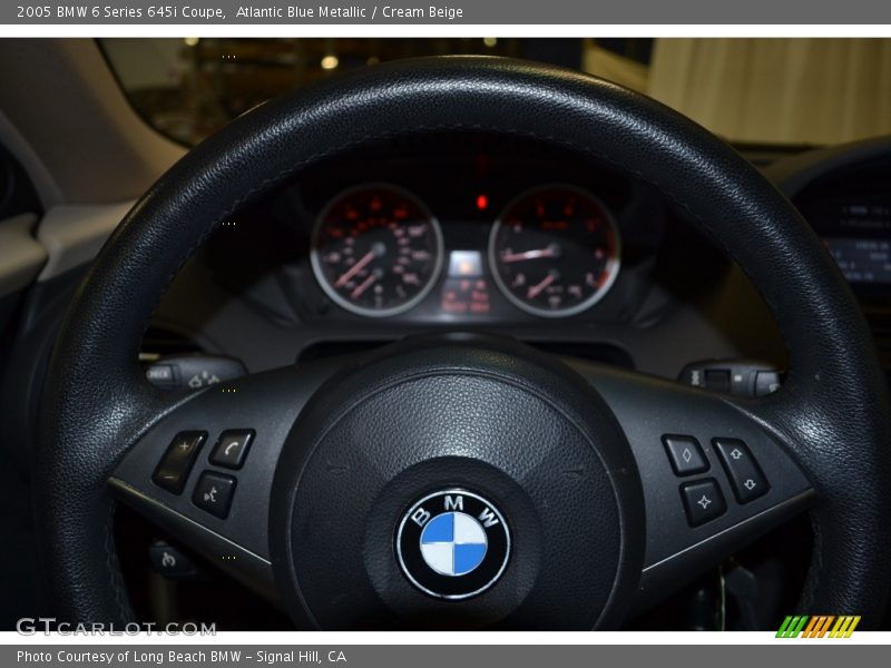 Atlantic Blue Metallic / Cream Beige 2005 BMW 6 Series 645i Coupe