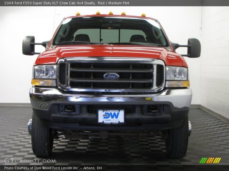 Red / Medium Flint 2004 Ford F350 Super Duty XLT Crew Cab 4x4 Dually