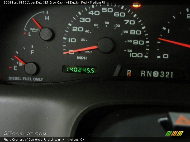 Red / Medium Flint 2004 Ford F350 Super Duty XLT Crew Cab 4x4 Dually