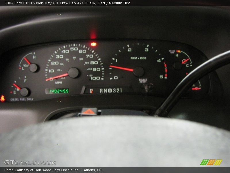 Red / Medium Flint 2004 Ford F350 Super Duty XLT Crew Cab 4x4 Dually