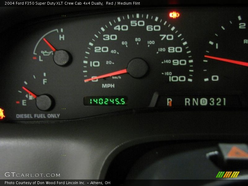 Red / Medium Flint 2004 Ford F350 Super Duty XLT Crew Cab 4x4 Dually