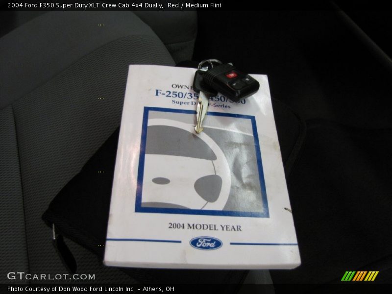 Red / Medium Flint 2004 Ford F350 Super Duty XLT Crew Cab 4x4 Dually