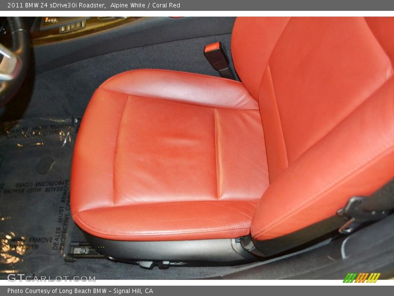 Alpine White / Coral Red 2011 BMW Z4 sDrive30i Roadster
