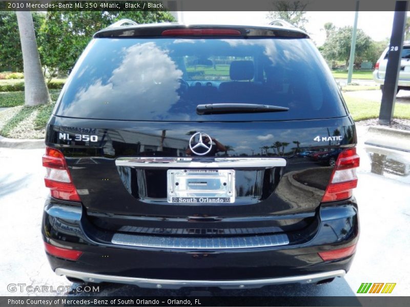 Black / Black 2010 Mercedes-Benz ML 350 4Matic
