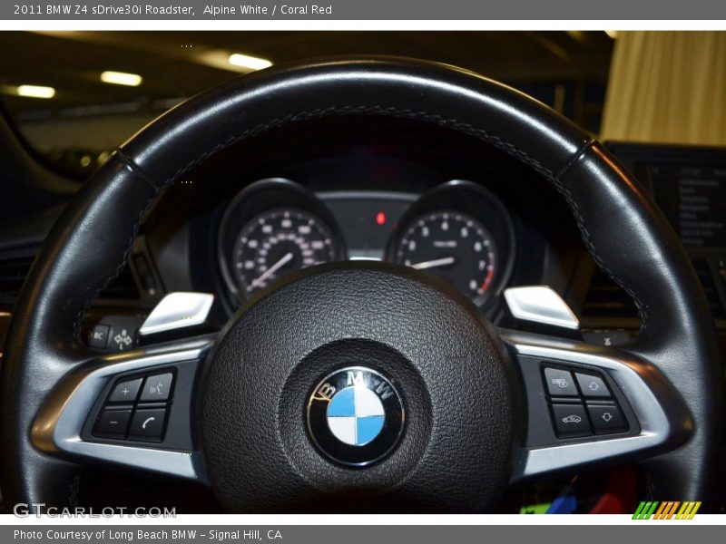 Alpine White / Coral Red 2011 BMW Z4 sDrive30i Roadster