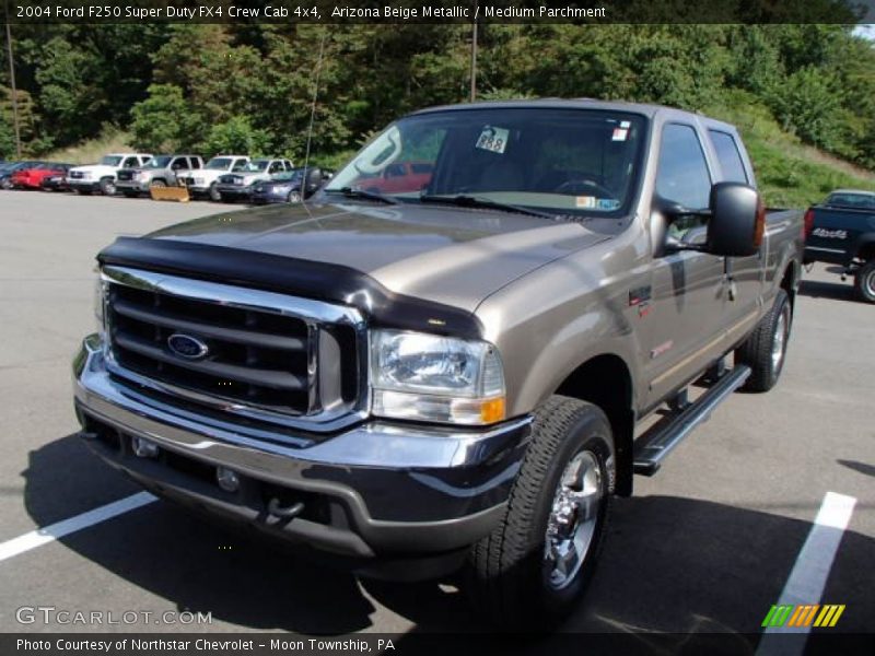 Arizona Beige Metallic / Medium Parchment 2004 Ford F250 Super Duty FX4 Crew Cab 4x4