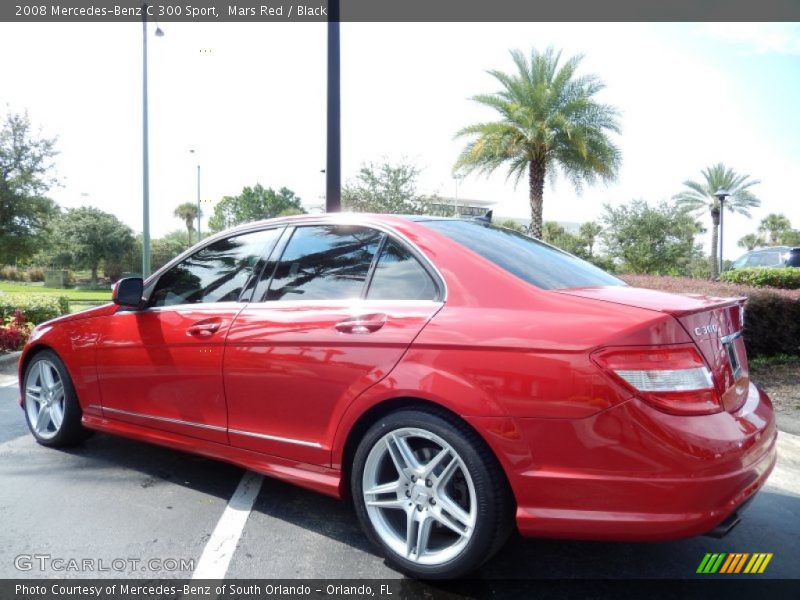 Mars Red / Black 2008 Mercedes-Benz C 300 Sport