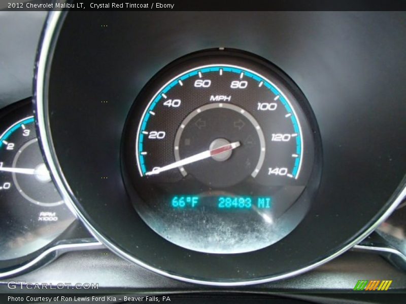 Crystal Red Tintcoat / Ebony 2012 Chevrolet Malibu LT
