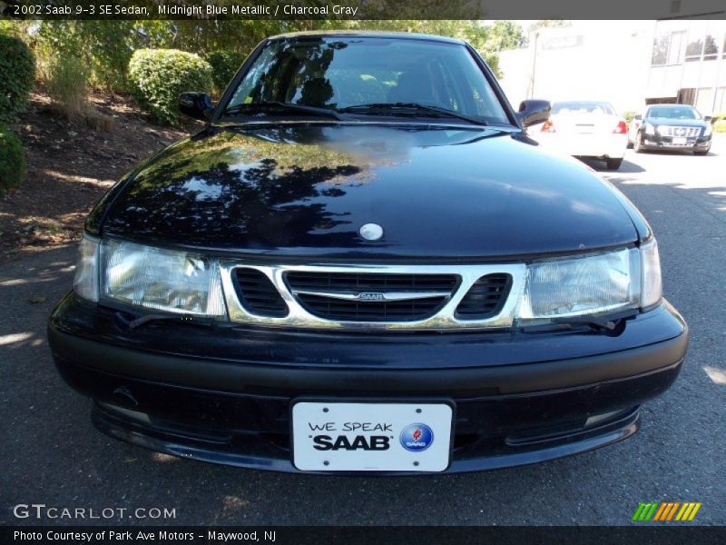 Midnight Blue Metallic / Charcoal Gray 2002 Saab 9-3 SE Sedan