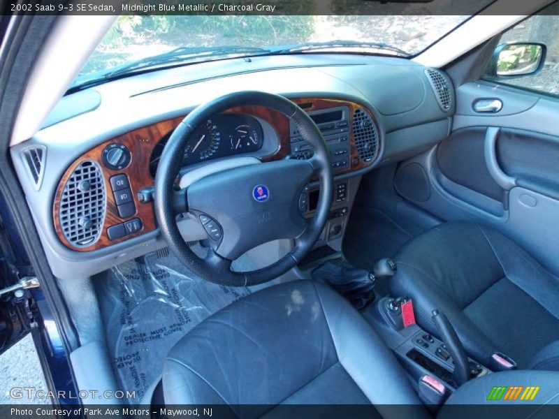 Midnight Blue Metallic / Charcoal Gray 2002 Saab 9-3 SE Sedan