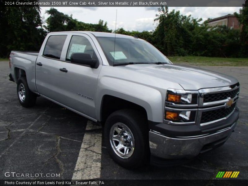 Silver Ice Metallic / Jet Black/Dark Ash 2014 Chevrolet Silverado 1500 WT Crew Cab 4x4