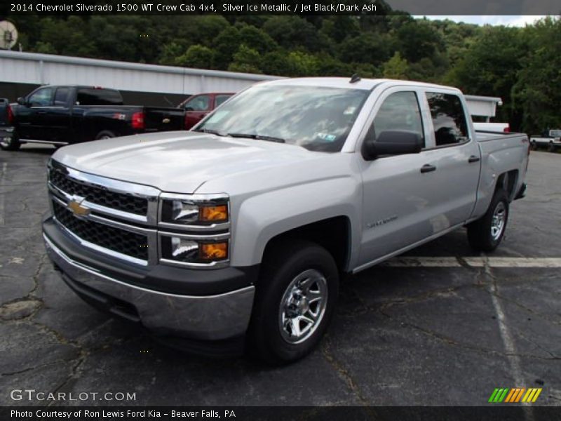 Silver Ice Metallic / Jet Black/Dark Ash 2014 Chevrolet Silverado 1500 WT Crew Cab 4x4