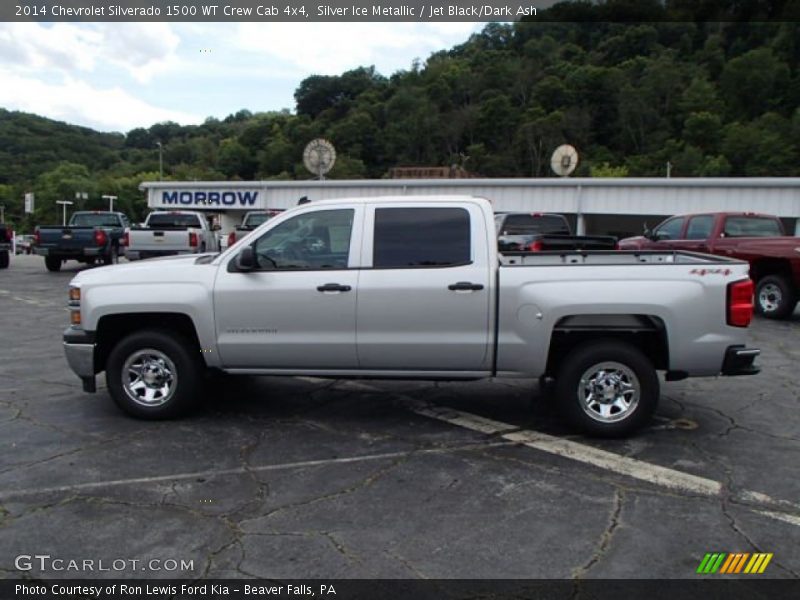 Silver Ice Metallic / Jet Black/Dark Ash 2014 Chevrolet Silverado 1500 WT Crew Cab 4x4