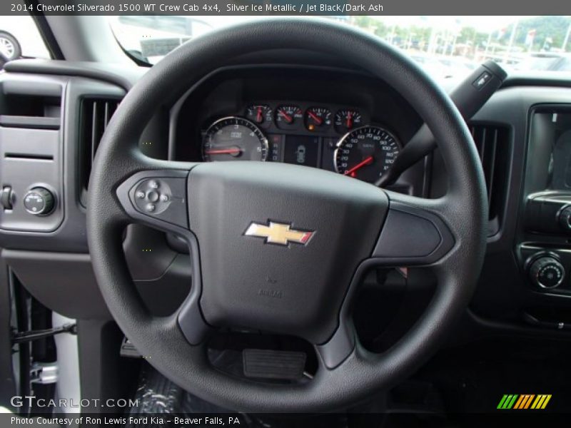 Silver Ice Metallic / Jet Black/Dark Ash 2014 Chevrolet Silverado 1500 WT Crew Cab 4x4