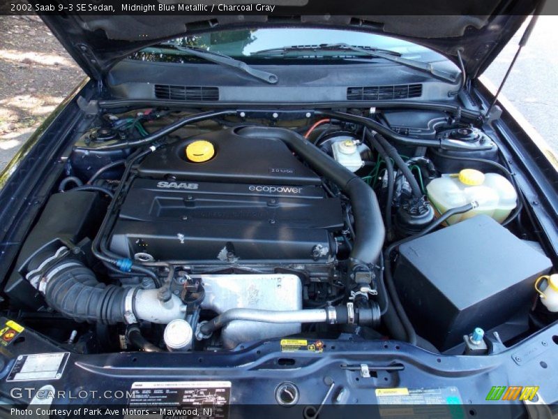 Midnight Blue Metallic / Charcoal Gray 2002 Saab 9-3 SE Sedan