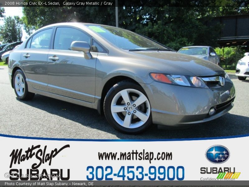 Galaxy Gray Metallic / Gray 2008 Honda Civic EX-L Sedan