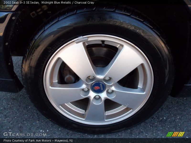 Midnight Blue Metallic / Charcoal Gray 2002 Saab 9-3 SE Sedan