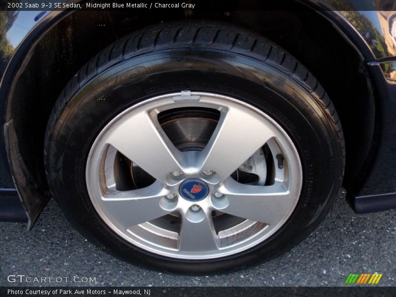 Midnight Blue Metallic / Charcoal Gray 2002 Saab 9-3 SE Sedan