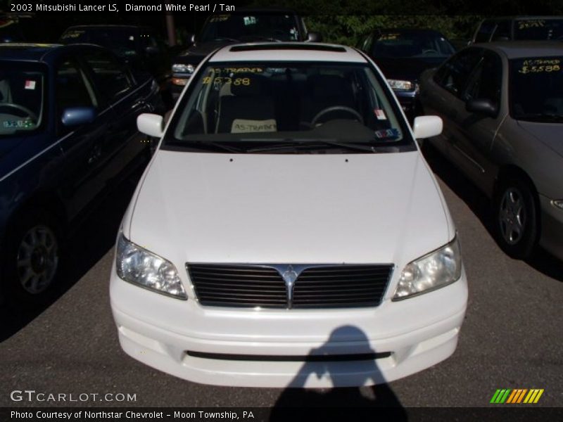Diamond White Pearl / Tan 2003 Mitsubishi Lancer LS