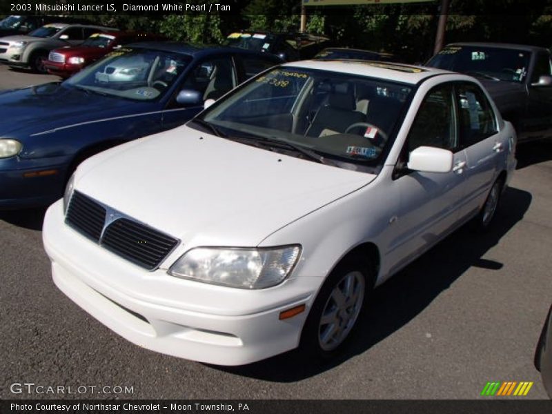Diamond White Pearl / Tan 2003 Mitsubishi Lancer LS