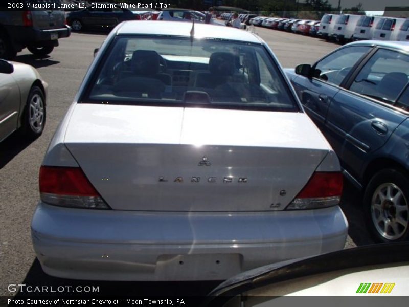 Diamond White Pearl / Tan 2003 Mitsubishi Lancer LS