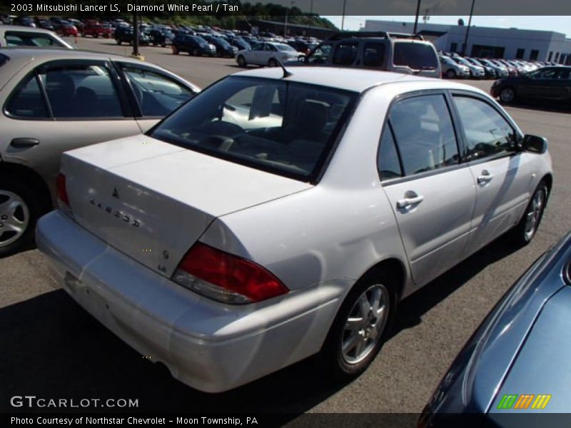 Diamond White Pearl / Tan 2003 Mitsubishi Lancer LS