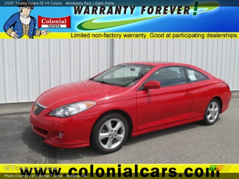 Absolutely Red / Dark Stone 2005 Toyota Solara SE V6 Coupe