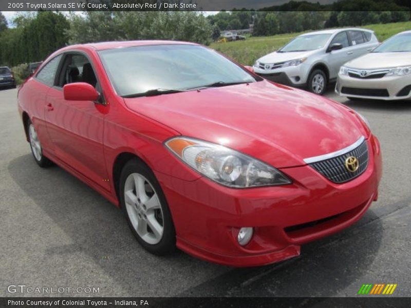 Absolutely Red / Dark Stone 2005 Toyota Solara SE V6 Coupe
