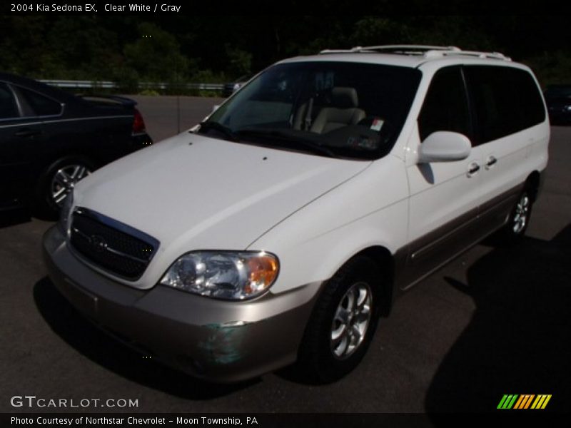 Clear White / Gray 2004 Kia Sedona EX