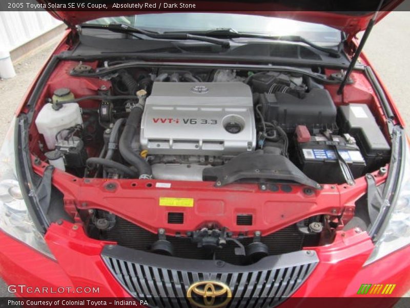 Absolutely Red / Dark Stone 2005 Toyota Solara SE V6 Coupe
