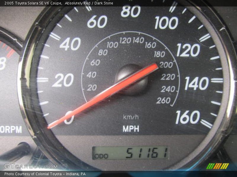 Absolutely Red / Dark Stone 2005 Toyota Solara SE V6 Coupe