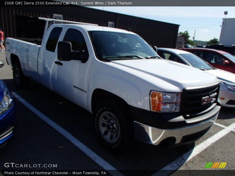 Summit White / Dark Titanium 2008 GMC Sierra 1500 Extended Cab 4x4