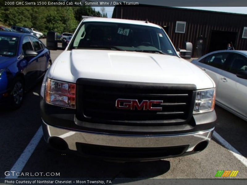 Summit White / Dark Titanium 2008 GMC Sierra 1500 Extended Cab 4x4