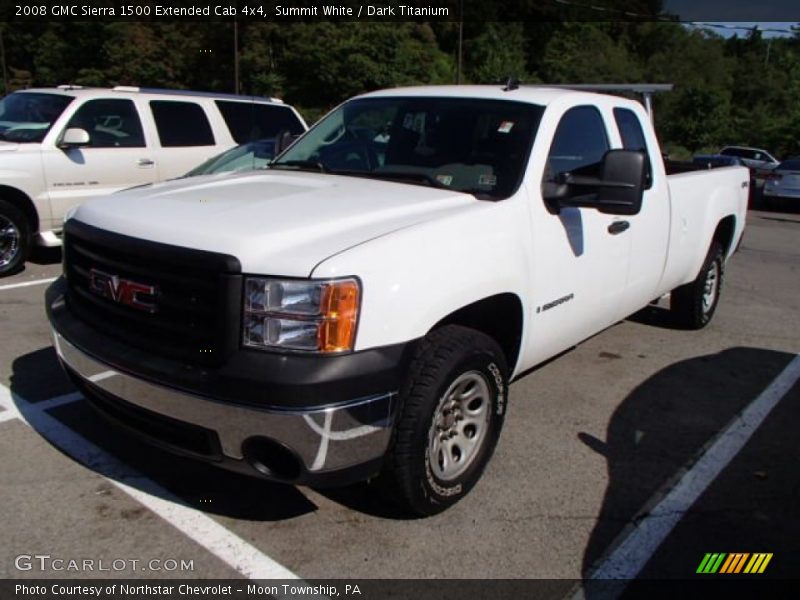 Summit White / Dark Titanium 2008 GMC Sierra 1500 Extended Cab 4x4