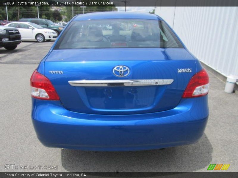 Blue Streak Metallic / Dark Charcoal 2009 Toyota Yaris Sedan