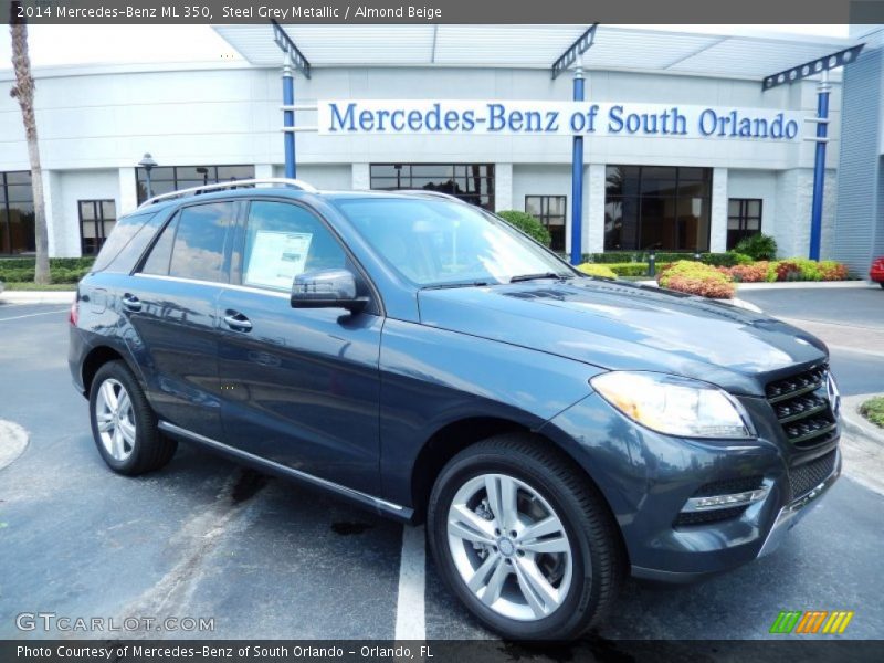 Steel Grey Metallic / Almond Beige 2014 Mercedes-Benz ML 350