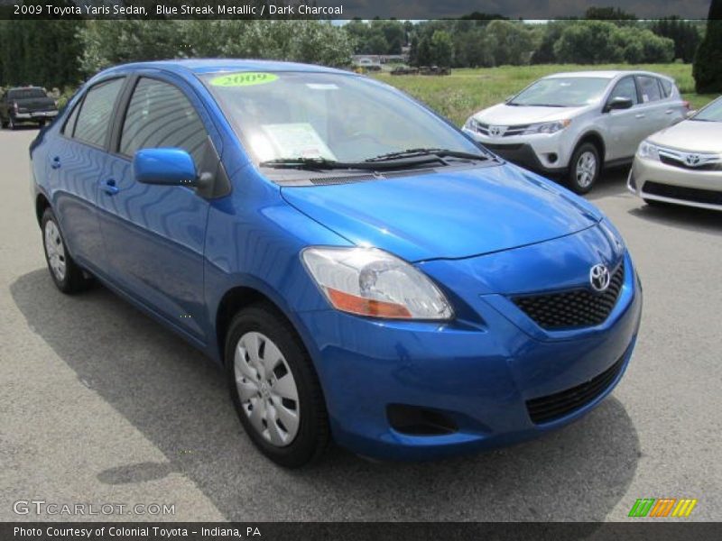 Blue Streak Metallic / Dark Charcoal 2009 Toyota Yaris Sedan