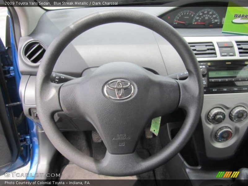 Blue Streak Metallic / Dark Charcoal 2009 Toyota Yaris Sedan