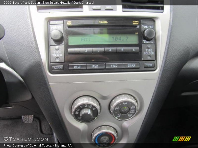 Blue Streak Metallic / Dark Charcoal 2009 Toyota Yaris Sedan