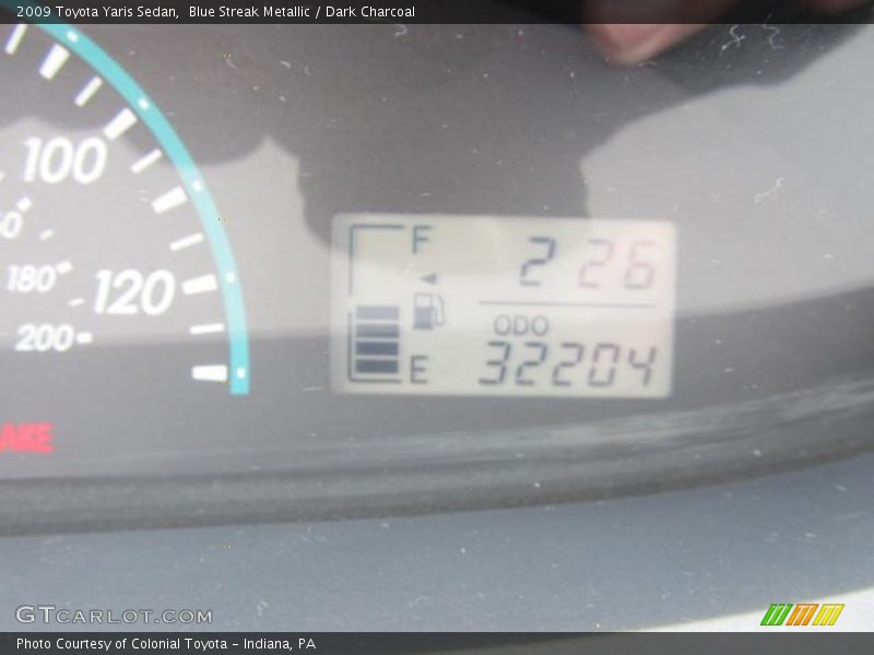 Blue Streak Metallic / Dark Charcoal 2009 Toyota Yaris Sedan