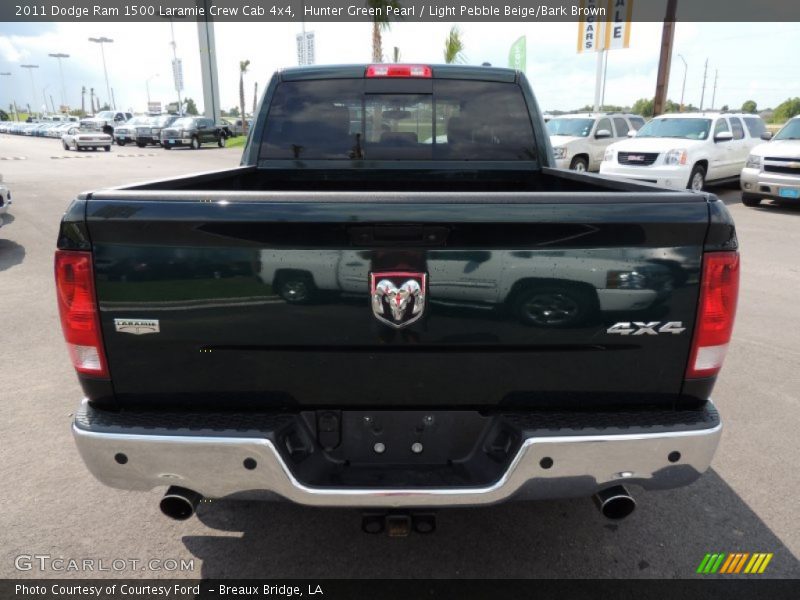 Hunter Green Pearl / Light Pebble Beige/Bark Brown 2011 Dodge Ram 1500 Laramie Crew Cab 4x4