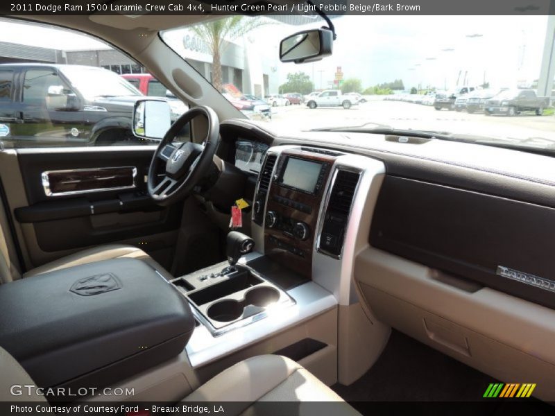 Hunter Green Pearl / Light Pebble Beige/Bark Brown 2011 Dodge Ram 1500 Laramie Crew Cab 4x4