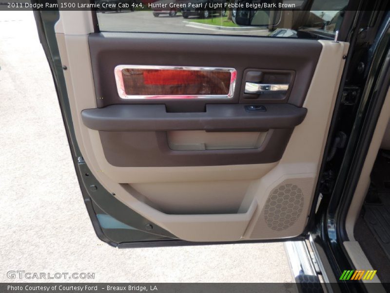 Hunter Green Pearl / Light Pebble Beige/Bark Brown 2011 Dodge Ram 1500 Laramie Crew Cab 4x4