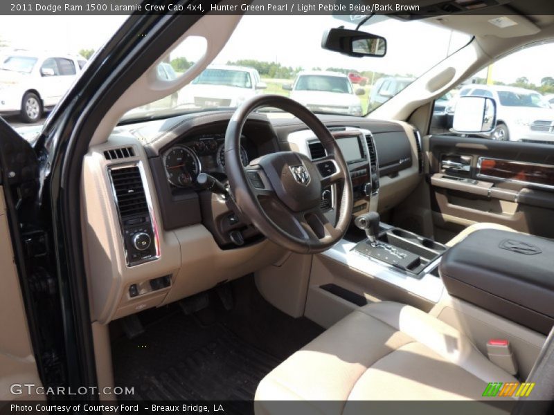 Hunter Green Pearl / Light Pebble Beige/Bark Brown 2011 Dodge Ram 1500 Laramie Crew Cab 4x4