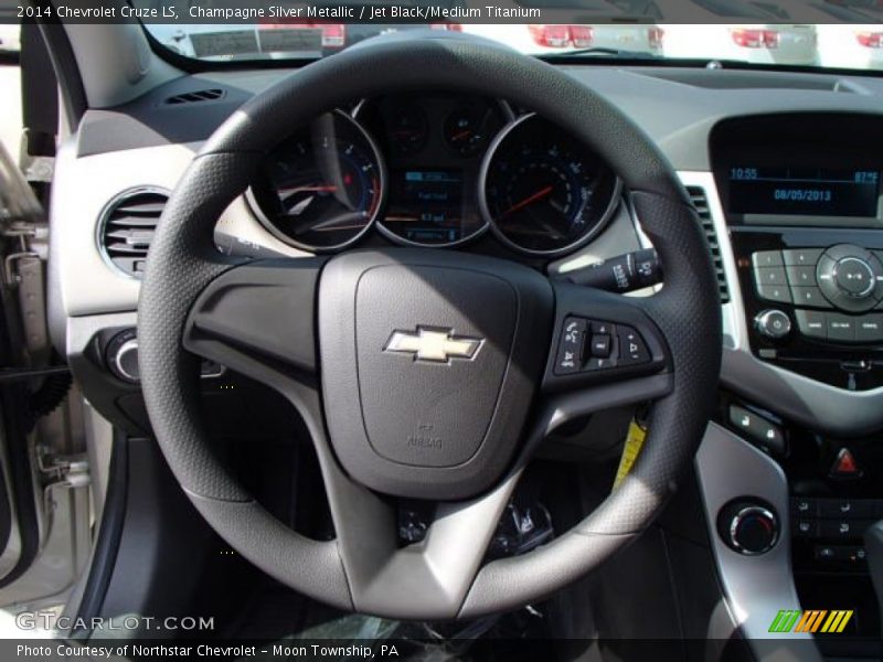 Champagne Silver Metallic / Jet Black/Medium Titanium 2014 Chevrolet Cruze LS