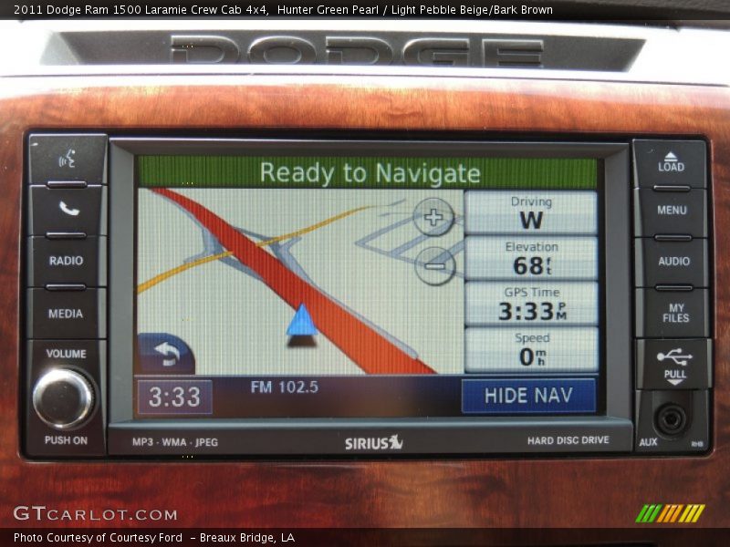 Hunter Green Pearl / Light Pebble Beige/Bark Brown 2011 Dodge Ram 1500 Laramie Crew Cab 4x4