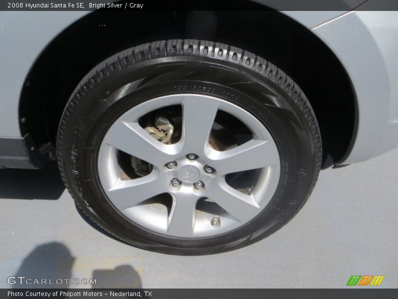 Bright Silver / Gray 2008 Hyundai Santa Fe SE