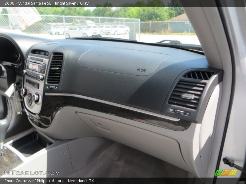 Bright Silver / Gray 2008 Hyundai Santa Fe SE