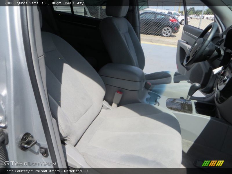Bright Silver / Gray 2008 Hyundai Santa Fe SE