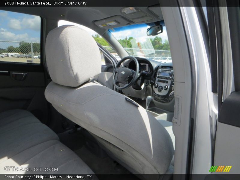 Bright Silver / Gray 2008 Hyundai Santa Fe SE